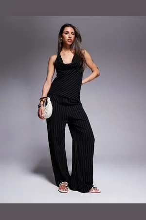 River Island – Hose aus Leinen in gestreift, Kombiteil