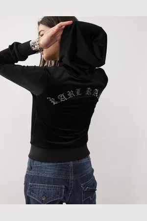 Karl Kani – Signature-Kapuzenpullover in mit Strassstein-Logo und Rücken-Print