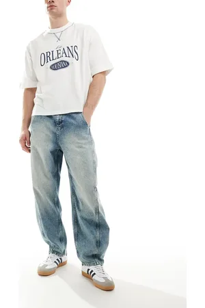 ASOS – Oversize-Jeans in hellblauer Waschung