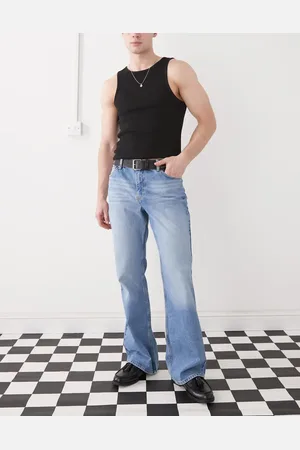 Reclaimed – Ausgestellte Bootcut-Jeans aus Denim in hellblauer Waschung