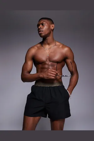 ASOS – Kurze Badeshorts in mit elastischem Bunddetail