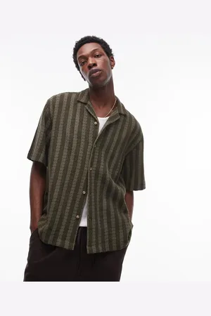 Topman – Kurzärmliges Hemd aus Häkelstrick in