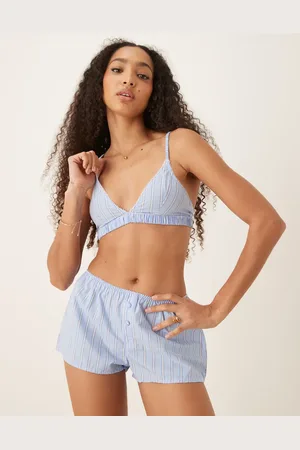 ASOS – Sidney – Gewebter Triangel-BH in mit Streifen