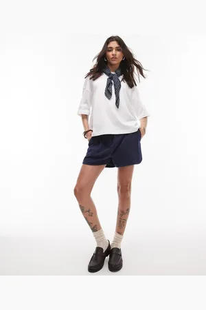 Topshop – Joggingshorts in mit Biesen