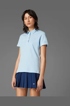 adidas Adidas Originals – Twistknit – Golf-Polohemd in Clear Sky mit Dreiblatt-Logo