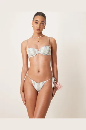 Wild Lovers – Milkshake – Seitlich gebundene Bikinihose in Blau