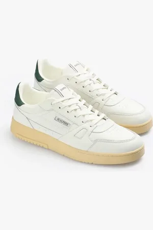 SCALPERS – Miles – Sneaker in Wollweiß/Grün