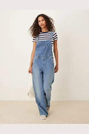 MANGO – Jeans-Latzhose in mit Oversize-Schnitt
