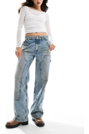 ASOS – Gerade geschnittene Carpenter-Jeans in Vintage-Waschung