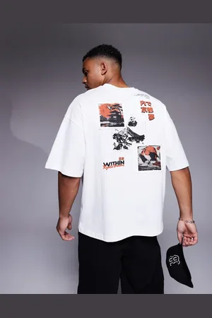 River Island – Oversize-T-Shirt in mit „Kyoto“-Print