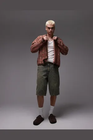 Dickies – Madison – Loose-Fit-Jeans-Shorts in Indigoblau mit verblasster gelber Tönung