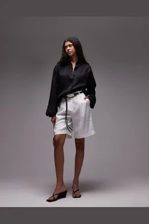 ARKET – Leinen-Bermudashorts in mit elegantem Bund