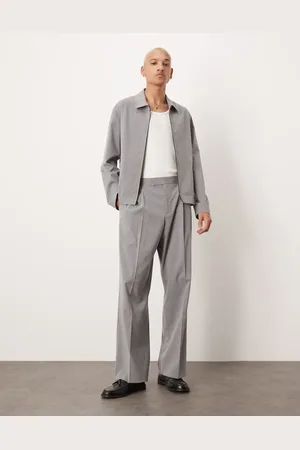 ASOS – Elegante kurze Harrington-Jacke in mit Nadelstreifen, Kombiteil