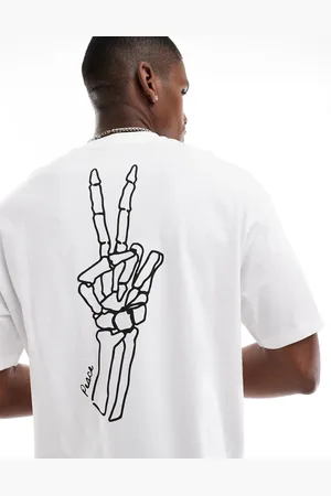 JACK & JONES – Originals – Oversize T-Shirt in mit Peace-Rückenprint