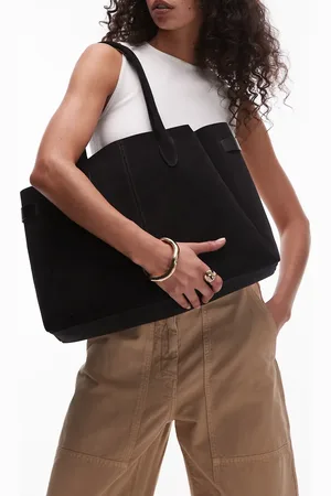 & OTHER STORIES – Große Shopper-Schultertasche aus Veloursleder in