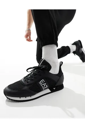 EA7 Armani – Sneaker in /Weiß aus Netzstoff-Mix mit Logo