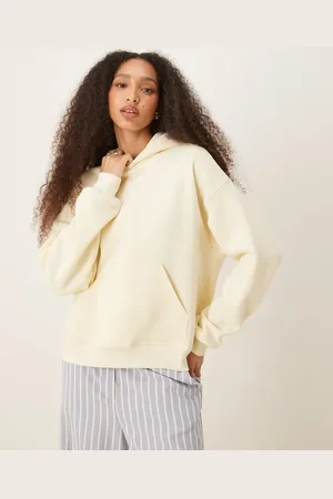 Gina Tricot – Mix and Match – Locker geschnittener Kapuzenpullover in Buttermilch-Sorbet
