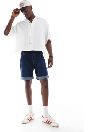 Brave Soul – Longline-Jeansshorts in