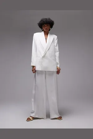 MANGO – Elegante Hose mit geradem Schnitt in Weiß, Kombiteil