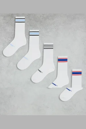 JACK & JONES – 5er-Pack Sportsocken in mit Kontraststreifen