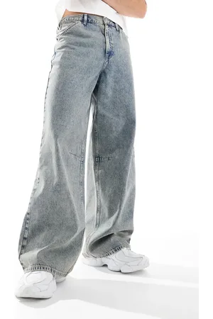ASOS – Superweite Jeans mit grünem Farbstich