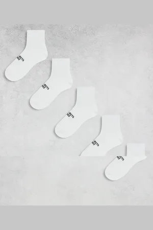 River Island – 5er-Pack schlichte Knöchelsocken in