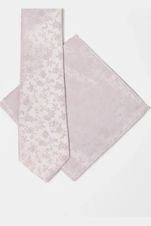 ASOS – Krawatte und Einstecktuch in mit Blumenmuster