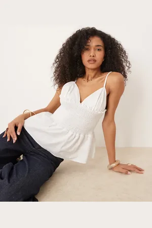 ASOS – Camisole-Oberteil in mit gesmokter Taille