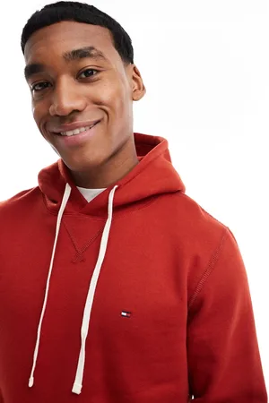 Tommy Hilfiger – Fleece-Kapuzenpullover in mit Kordelzug