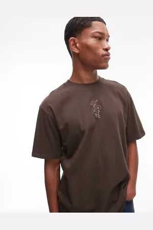 Topman – Oversize-T-Shirt in mit Blumenstickerei