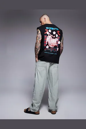 ASOS – Oversize-Tanktop in mit Souvenir-Grafikprint