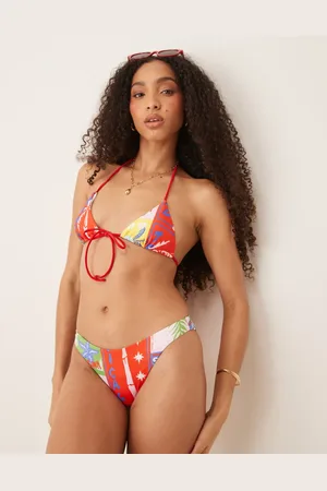 ASOS – Trinny – Knappe Bikinihose mit Paradiso-Muster