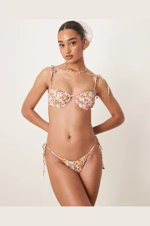 Wild Lovers – Tropicana – Bunte Bikinihose mit seitlicher Schnürung