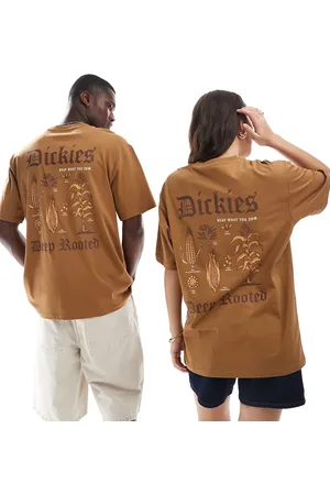 Dickies – T-Shirt in Hellbraun mit „Deep Rooted“-Rückenprint, exklusiv bei ASOS