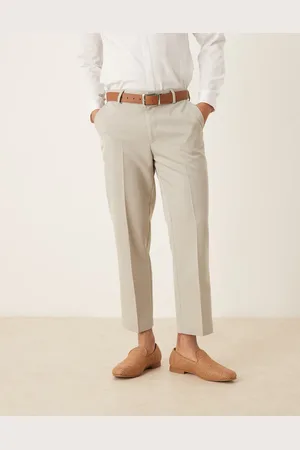 ASOS – Elegante Hose in Hellgrau mit kurzem, geradem Schnitt