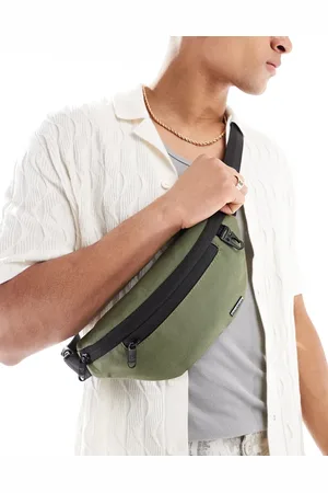 Pull&Bear – Gürteltasche aus Nylon in Khaki