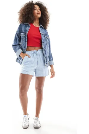 JJXX – Shorts aus Seersucker in gestreift