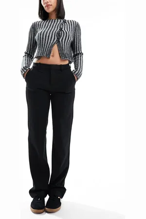ONLY – Gerade geschnittene Hose in mit mittelhohem Bund