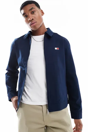 Tommy Hilfiger – Bomberjacke in Marineblau mit Logo