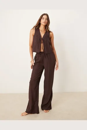 ASOS Ivy – Strandhose aus Leinenmix in