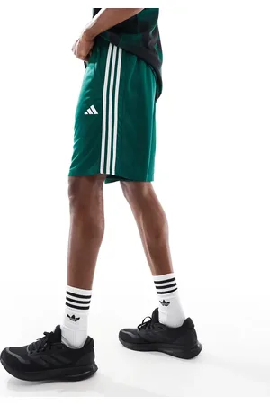 adidas Adidas Training – Essentials – Shorts in Dunkelgrün mit 3 Streifen