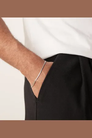 ASOS – Flaches Kettenarmband aus Sterlingsilber in