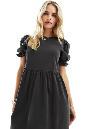 Miss Selfridge – kurzärmliges Mini-Hängerkleid in verwaschenem