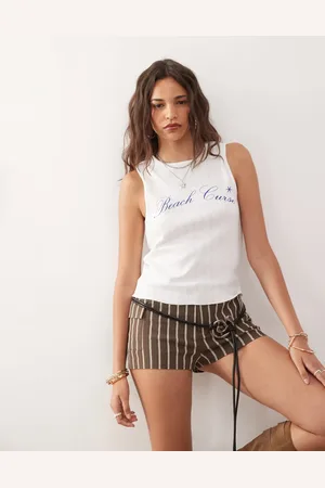 COLLUSION – Bedrucktes Pointelle-Tanktop in