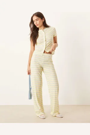 ASOS – Hose in gestreift mit weitem Bein, Kombiteil