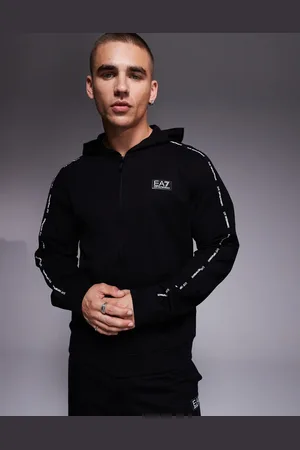 EA7 Armani – – Kapuzenpullover in mit Logoband und Reißverschluss, Kombiteil
