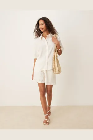 AWARE – Locker geschnittene Shorts in strukturiertem , Kombiteil