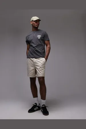 Tommy Hilfiger – Loose Fit Twill-Shorts in Wollweiß