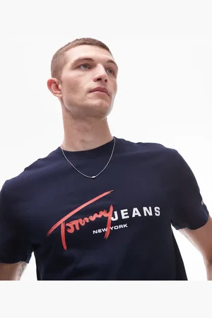 Tommy Hilfiger – T-Shirt in und Rot mit Signatur-Logo