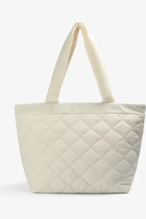 SCALPERS – NY – Gesteppte Shopper-Tasche in Ecru